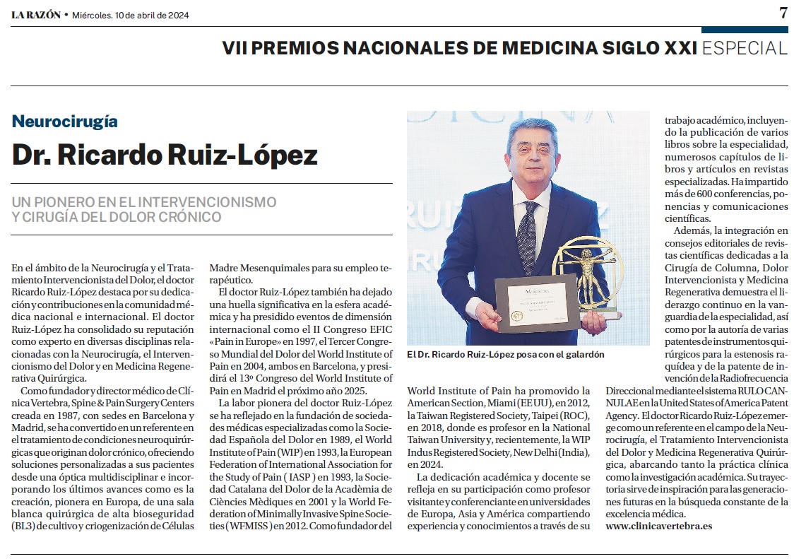 Artículo LaRazon Premio Nacional Medicina